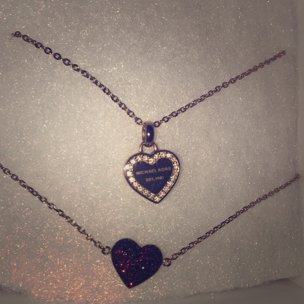 Michael Khors Necklace and Bracelet worn lightly.